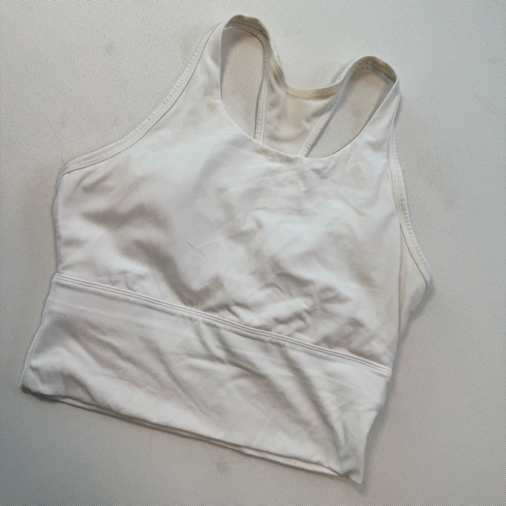 White Racerback Tank Top - Picture 2 of 3